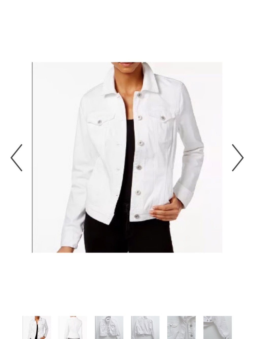 Baccini White Classic Women's Denim stretch Jacket -